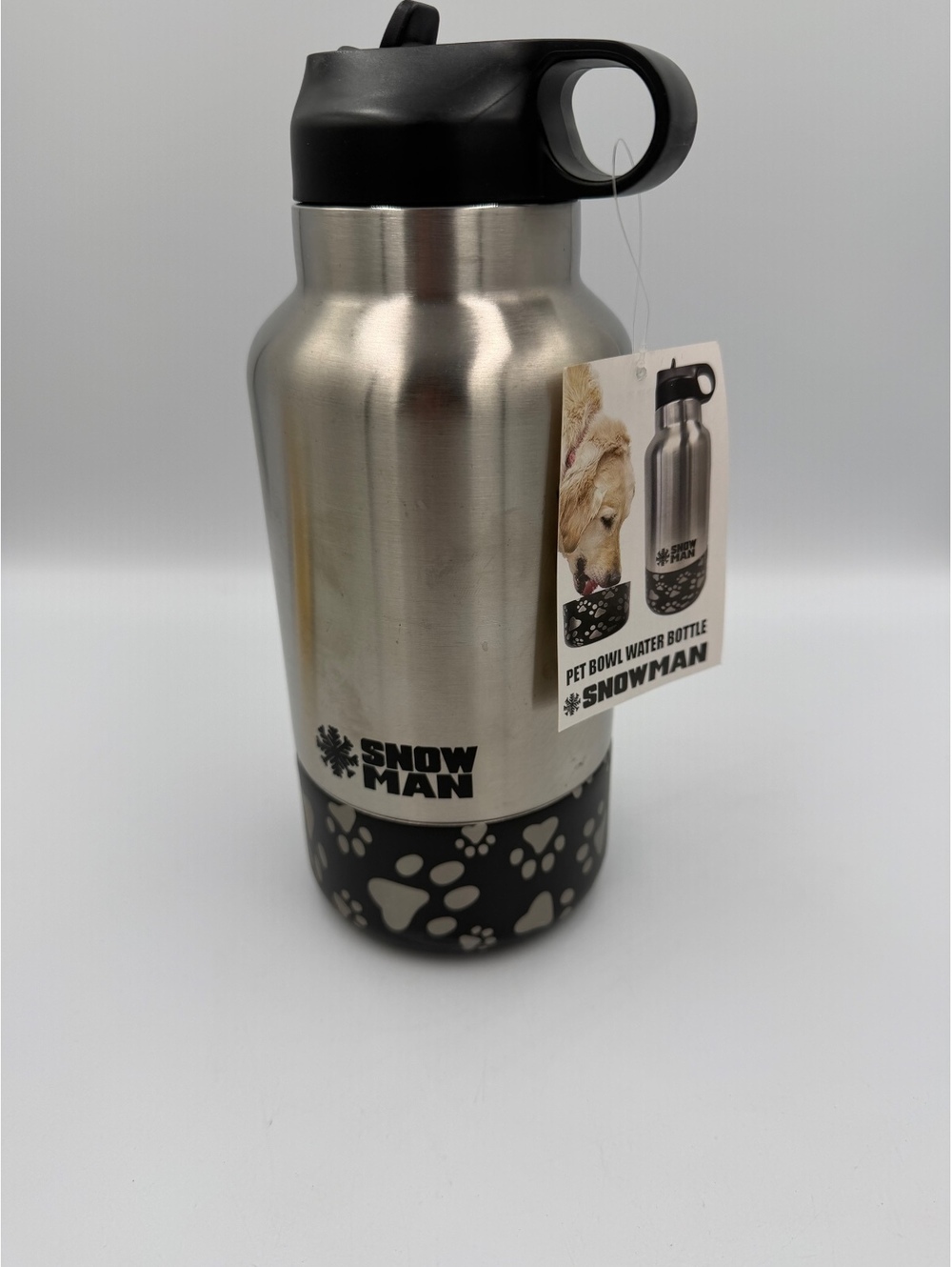 33 oz Snowman Pet Bowl Water Bottle Stainless Steel Vacuum Insulated Flask